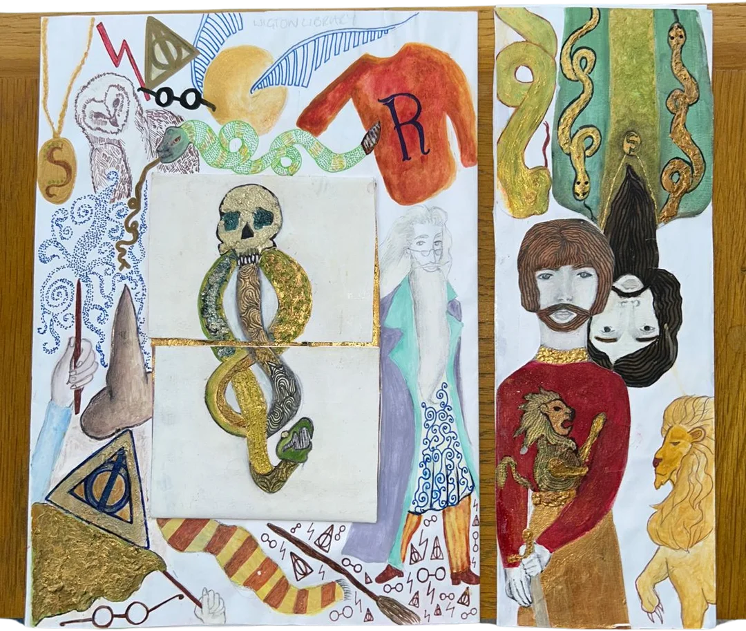 Competition entry: painted characters and Dark Mark panel