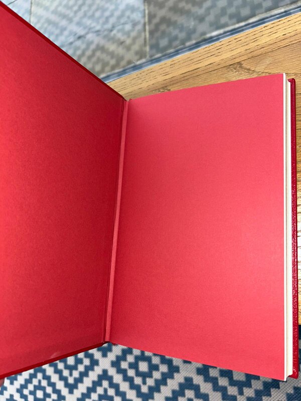 Red endpapers