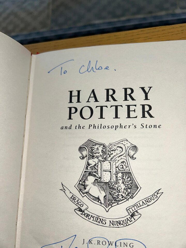 Title page with inscription 'To Chloe'