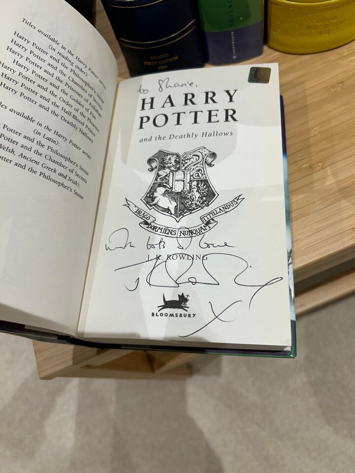 Deathly Hallows, inscribed title page